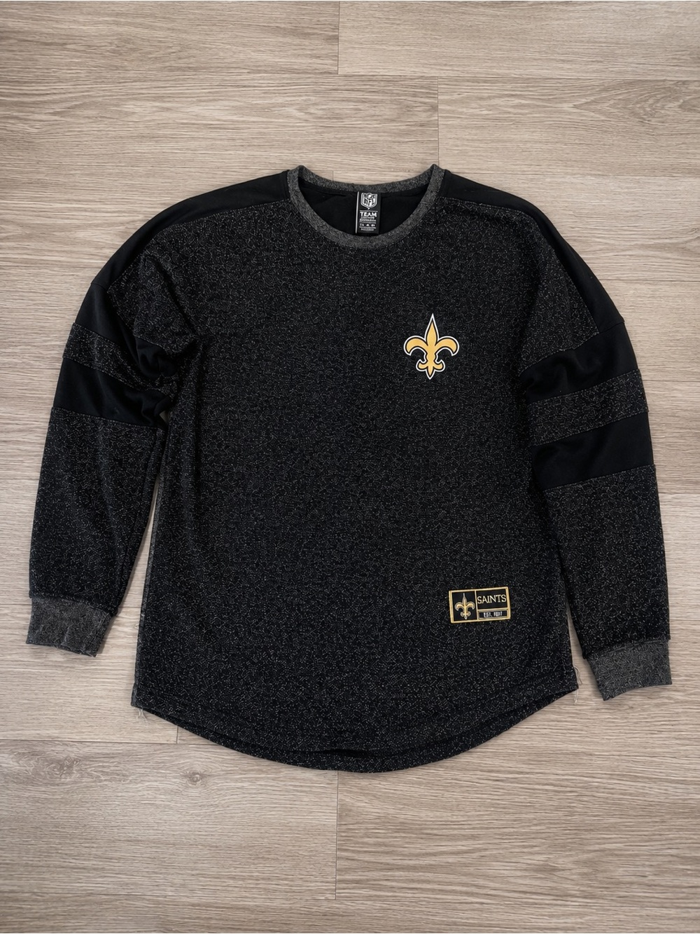 NFL Black and Silver Speckled Crewneck Sweatshirt